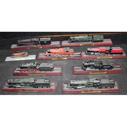 181 - QUANTITY 9 STATIC STEAM LOCOMOTIVES