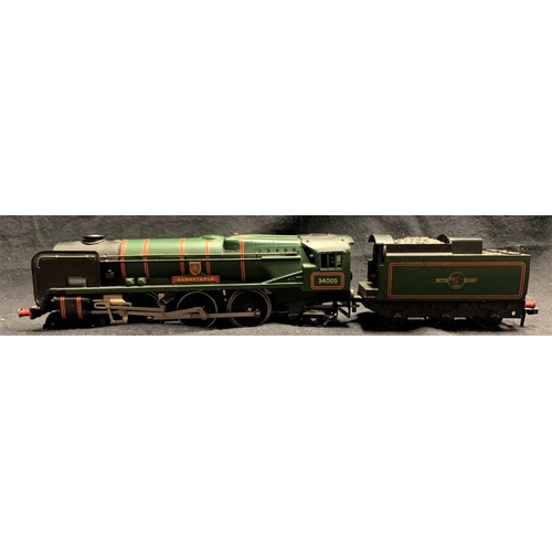 204 - HORNBY DUBLO 4-6-2 SR 'BARNSTAPLE' R/N 34005 - PLAIN BOX (TESTED)