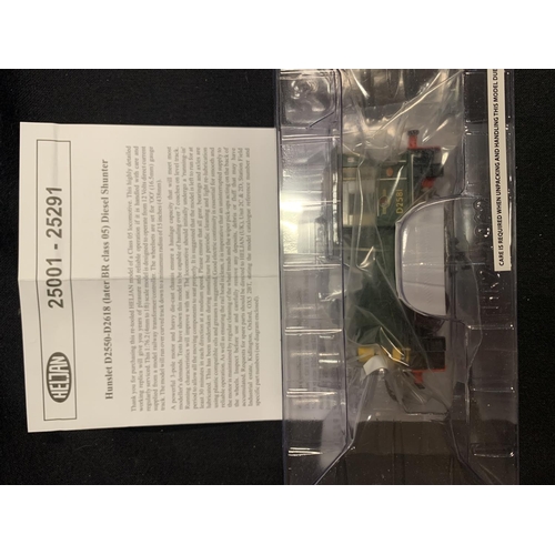 205 - HELJAN 00 GAUGE No.2502 BR GREEN DIESEL SHUNTER - BOXED (TESTED)