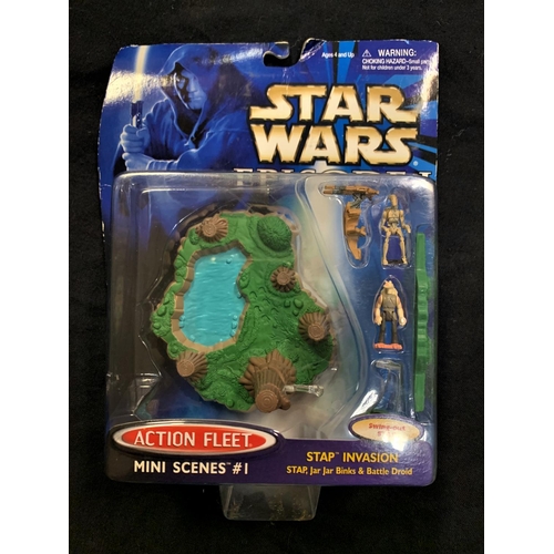 298 - STAR WARS CARDS INC CHARACTERS 'CLONE TROOPER' & STAR WARS EPISODE 1, ACTION FLEET, MINI SCENES #1 S... 