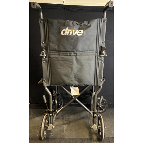 579 - DRIVE WHEELCHAIR, 3 WALKING STICKS & 1 CRUTCH