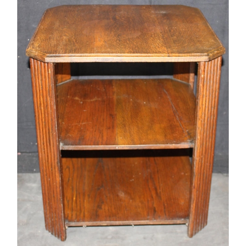 138 - OAK 2 TIER BOOK TABLE