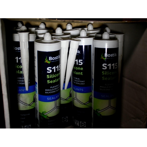 139 - 3 BOXES BOSTIK S115 SILICONE SEALANT 310ML, (PROD. DATE 31/10/2017)