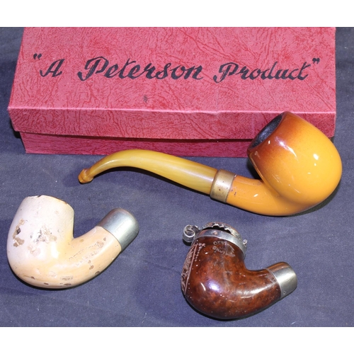 1 - SMOKER'S CABINET AND VARIOUS PIPES