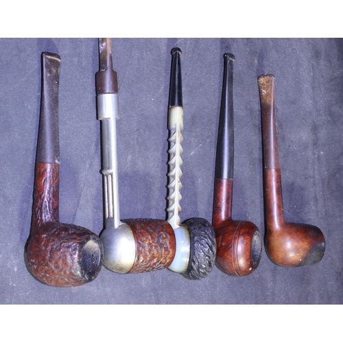 1 - SMOKER'S CABINET AND VARIOUS PIPES