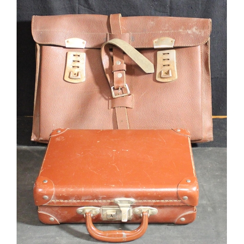 2 - VARIOUS LEATHER CASES AND SATCHELS