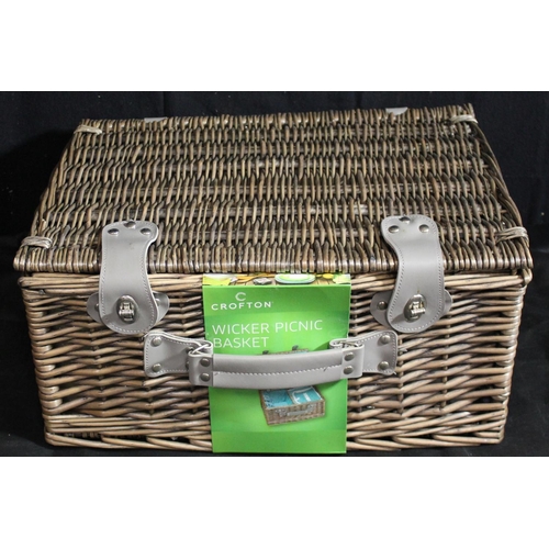 24 - @CROFTON WICKER PICNIC BASKET