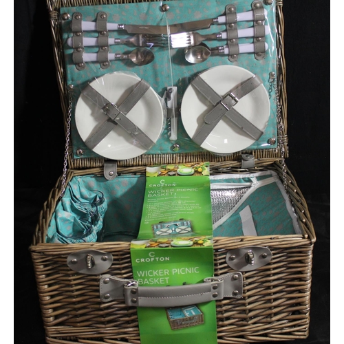 24 - @CROFTON WICKER PICNIC BASKET