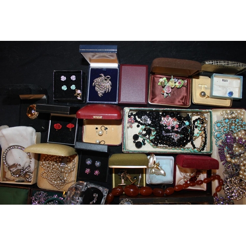 3 - BOX OF COSTUME JEWELLERY