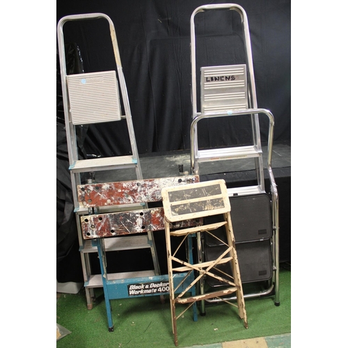 103 - 2 ALUMINIUM STEP LADDERS, 2 SETS OF STEPS, BLACK & DECKER WORKMATE 400