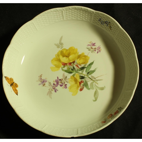 4 - MEISSEN 1940’S HAND PAINTED DISH – SMALL CHIP