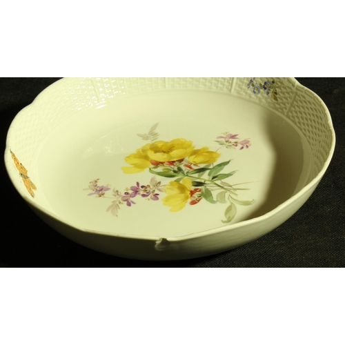 4 - MEISSEN 1940’S HAND PAINTED DISH – SMALL CHIP