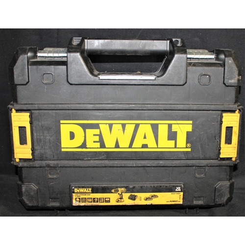 14 - DEWALT 18v XR LI-ION DRILL WITH BATTERY, CHARGER & CASE