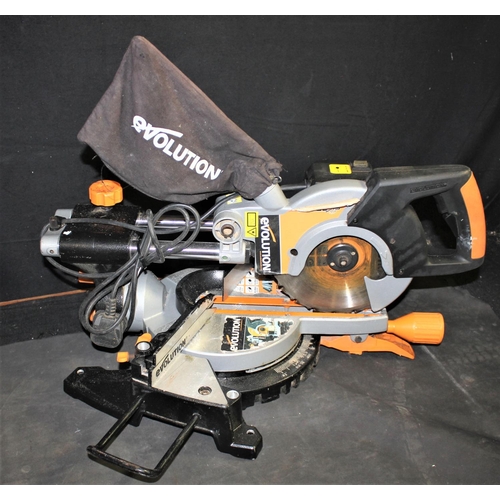 47 - EVOLUTION 240v SLIDING MITRE SAW WITH LASER GUIDE (MODEL RAGE 3-S)