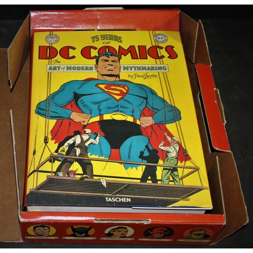 63 - HARDBACK BOOK IN ORIGINAL BOX - 75 YEARS OF DC COMICS