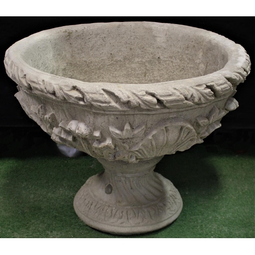 75 - LARGE STONEWORK URN DECORATED WITH ACANTHUS LEAVES - OPTION LOT 76