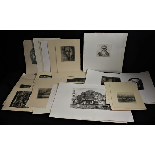 85 - VARIOUS UNFRAMED PRINTS/SKETCHES