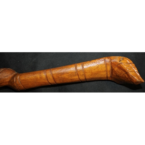 94 - CARVED WALKING STICK IN FORM OF A SNAKE