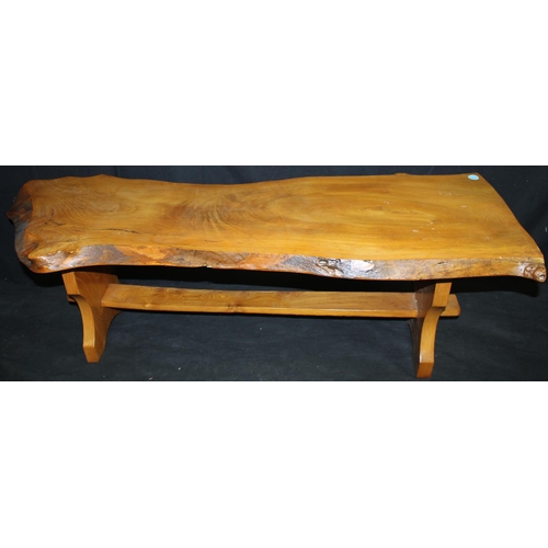 136 - POLISHED TREE TRUNK COFFEE TABLE