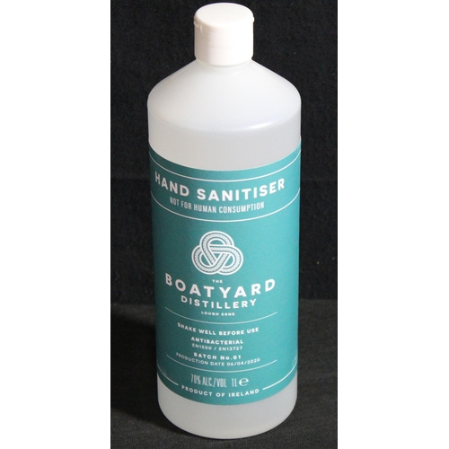 121 - 5 BOXES OF 'THE BOATYARD DISTILLERY' HAND SANITISER (6 x 1 Litre PER BOX)