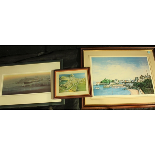 141 - 2 TENBY HARBOUR PRINTS & HISTORICAL TENBY PRINT