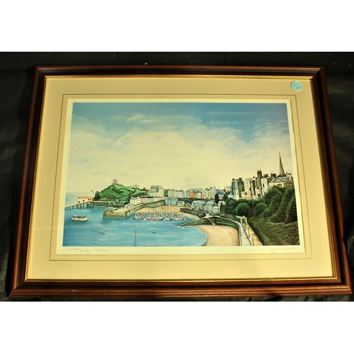 141 - 2 TENBY HARBOUR PRINTS & HISTORICAL TENBY PRINT