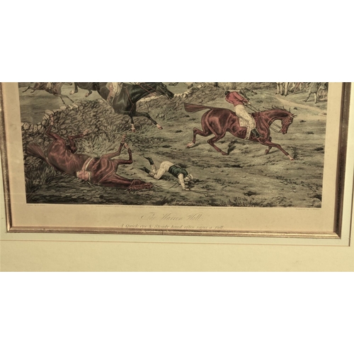 174 - VICTORIAN PRINT OF FORES'S STEEPLE CHASE SCENES FRAMED (26