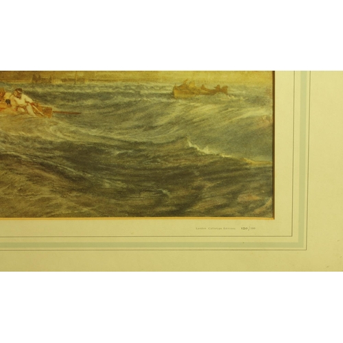 182 - LIMITED EDITION PRINT 120/500 FOLKSTONE FROM THE SEA 1822 - BY JMW TURNER RA (27