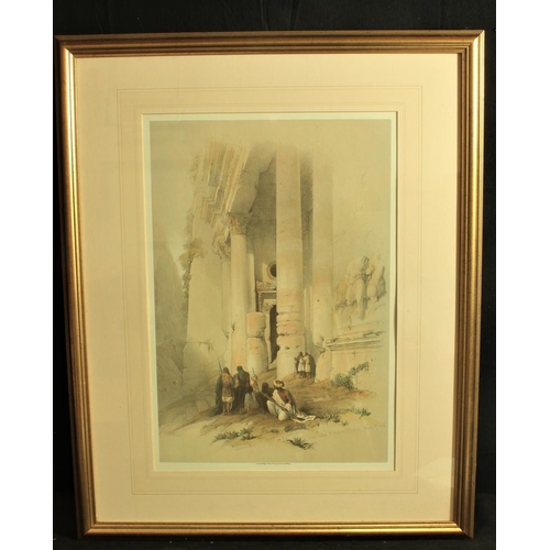 186 - PRINT/REPRINT OF A WATERCOLOUR OF TEMPLE SCENE BY DAVID ROBERTS RA - PUBLISHED BY FG MOON (13