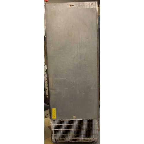 195 - POLAR G591 STAINLESS STEEL SINGLE DOOR UPRIGHT COMMERCIAL FREEZER