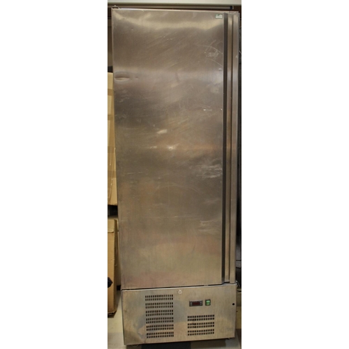 196 - 1POLAR G591 STAINLESS STEEL SINGLE DOOR UPRIGHT COMMERCIAL FRIDGE