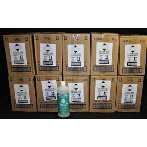 197 - 10 BOXES OF 'THE BOATYARD DISTILLERY' HAND SANITISER (6 x 1 Litre PER BOX)