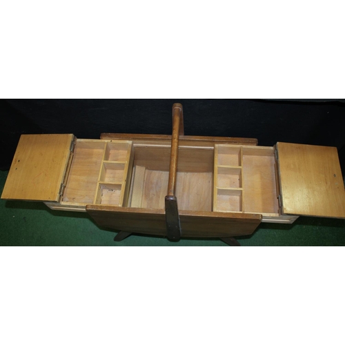 231 - WORK/SEWIG BOX WITH SLIDE OUT TOP COMPARTMENT