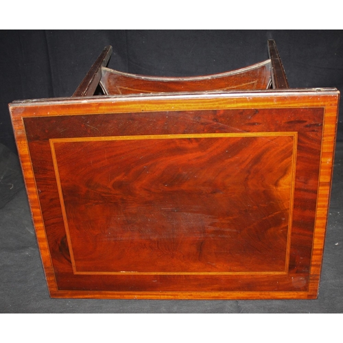 235 - MAHOGANY & INLAID FOLD OVER CARD TABLE