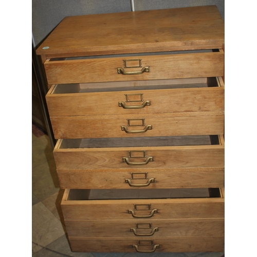 249 - OFFICE CHEST OF 4 GRADUATED DRAWERS