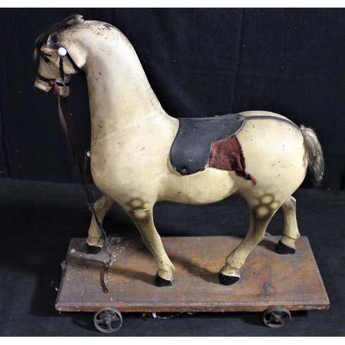 251 - EARLY 19th CENTURY CHILD'S PULL ALONG HORSE