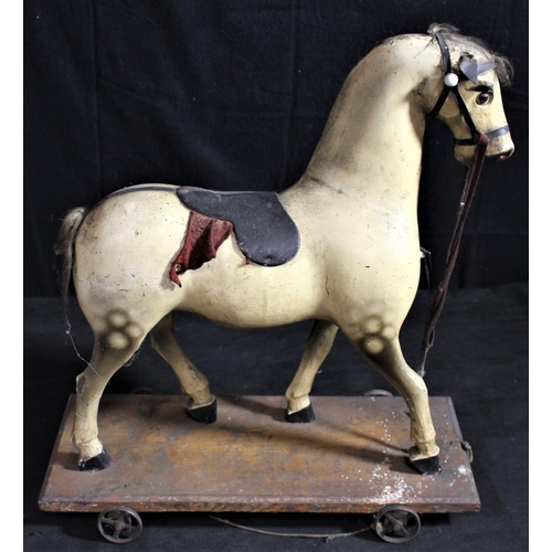 251 - EARLY 19th CENTURY CHILD'S PULL ALONG HORSE