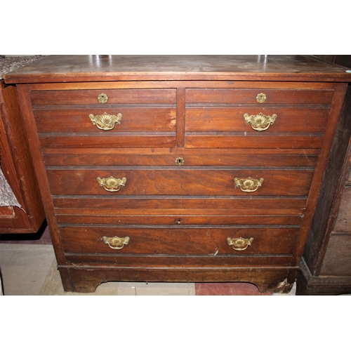 255 - MAHOGANY 4 DRAWER CHEST