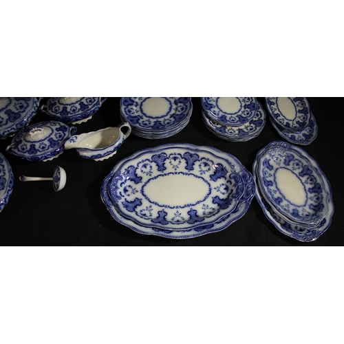 260 - LARGE BLUE & WHITE DINNER SERVICE