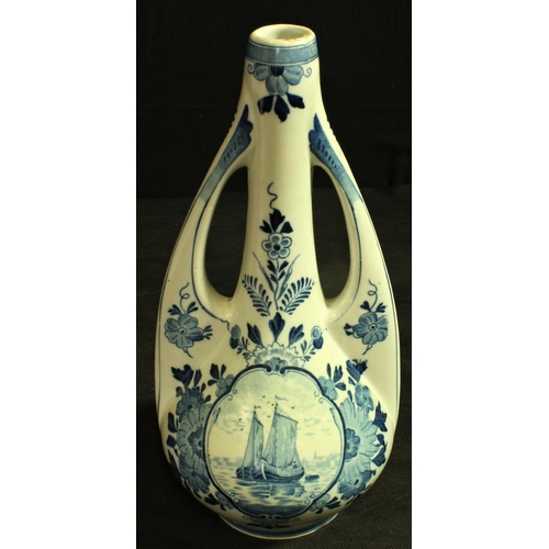 296 - HAND PAINTED DELFT VASE c1920'S (11.5