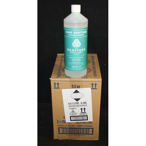 21 - 2 BOXES OF 'THE BOATYARD DISTILLERY' HAND SANITISER (6 x 1 Litre PER BOX)