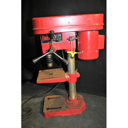 302 - POWER DEVIL BENCH PILLAR DRILL & WICKES SAW