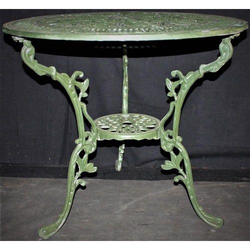 304 - PAINTED ALUMINIUM GARDEN TABLE