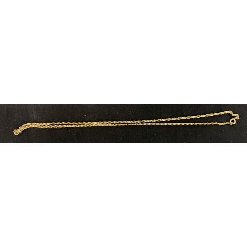 333 - 9ct GOLD LINK CHAIN - LENGTH 20