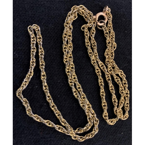 333 - 9ct GOLD LINK CHAIN - LENGTH 20