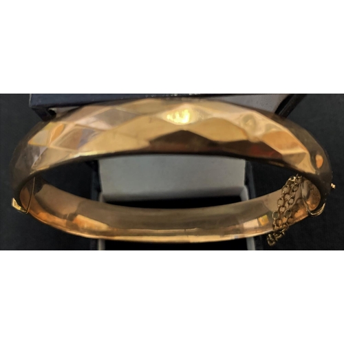 341 - 9ct GOLD BANGLE (12.6g)