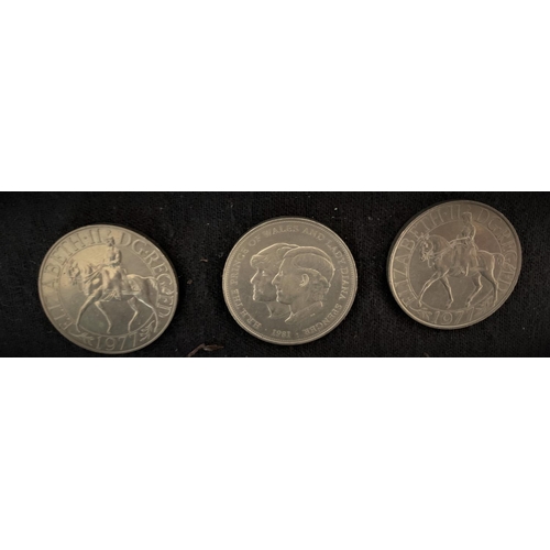 361 - VARIOUS CROWNS, NOTES & COINS