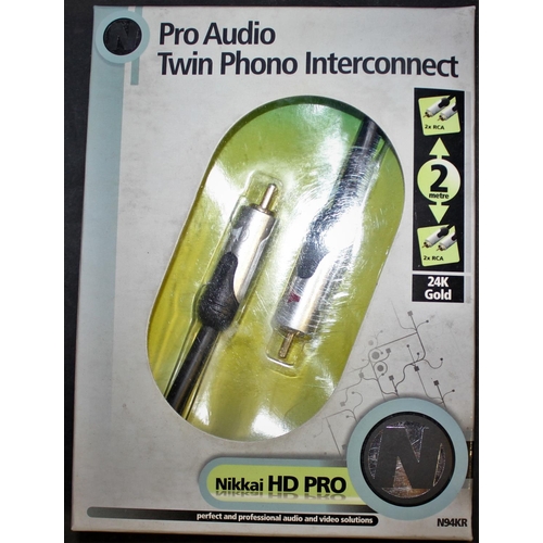 228 - 54 NIKKAI HD PRO AUDIO TWIN PHONO INTERCONNECT LEADS