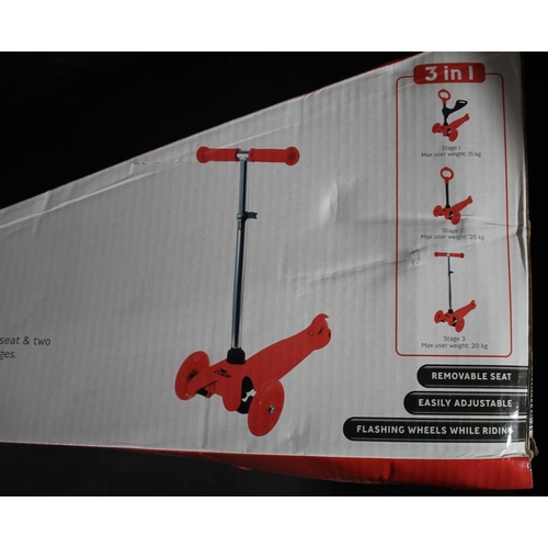 125A - 2 CRANE SPORTS RED 3in1 MINI SCOOTERS