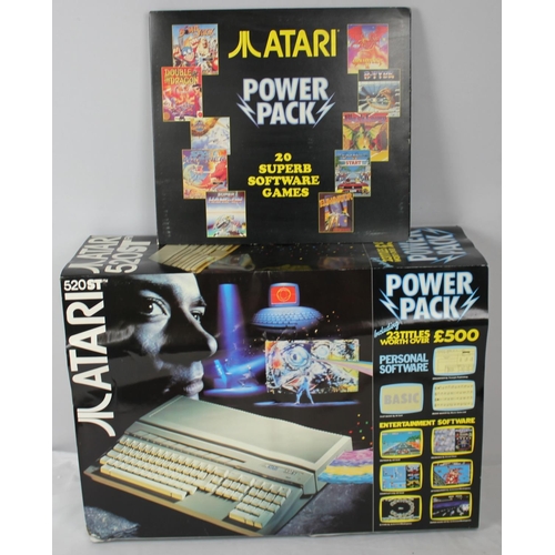 29 - ATARI 520ST WITH BOX & ATARI POWER PACK CONTAINING 20 GAMES